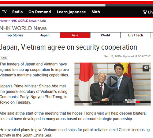 ສື່ມວນຊົນຍີ່ປຸ່ນໃຫ້ຂ່າວຢ່າງລະອຽດກ່ຽວກັບການຮ່ວມມືລະຫວ່າງຫວຽດນາມ-ຍີ່ປຸ່ນ